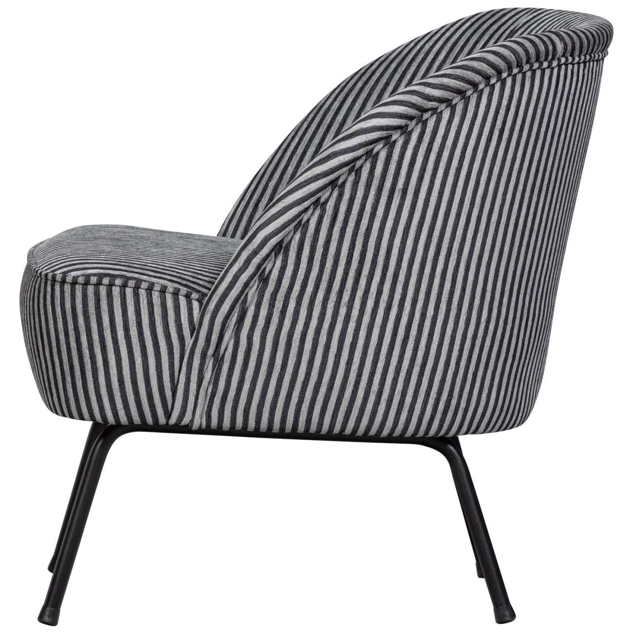 Sessel Vogue aus Stoff, Schwarz/Grau