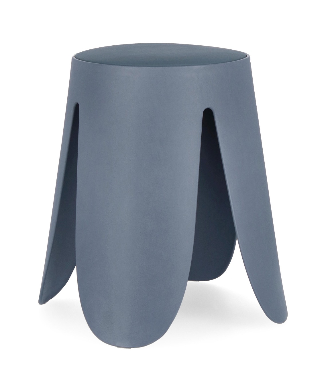 Hocker Imogen aus Kunstleder, Blau