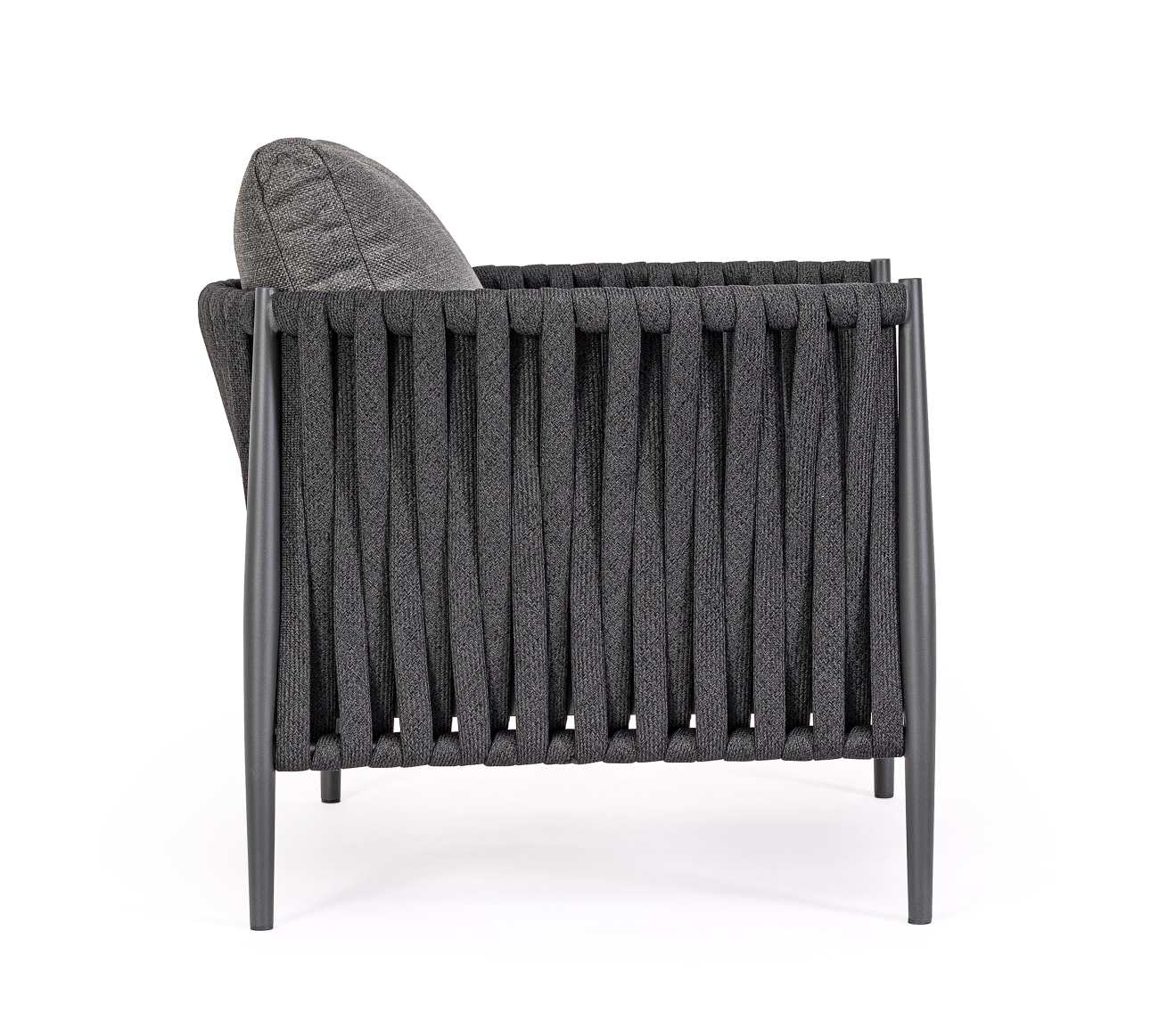Gartensessel Jacinta aus Aluminium, Anthrazit