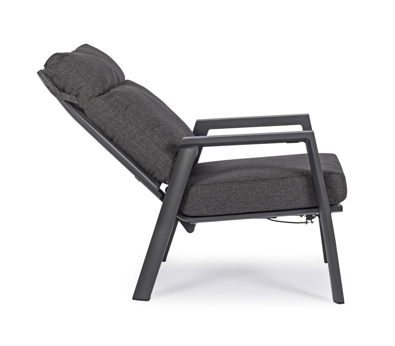 Gartensessel Kledi aus Aluminium, Anthrazit