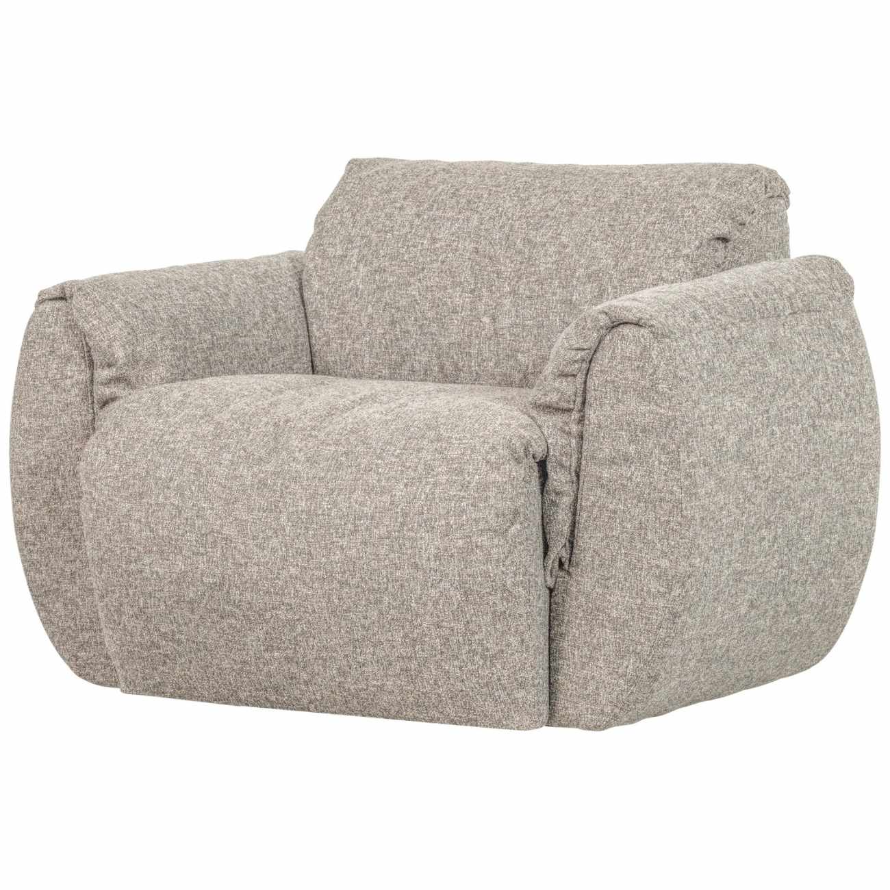 Drehsessel Baggy aus Melange-Stoff, Natur