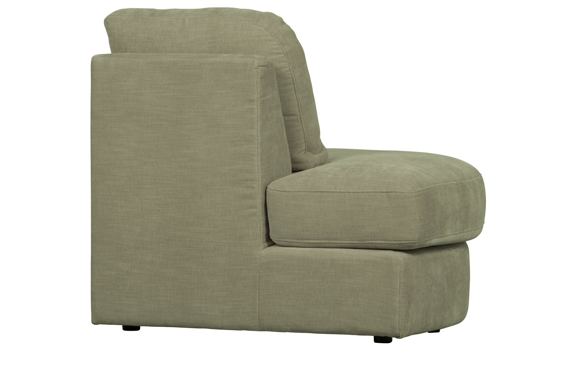 Modulsofa Family 1-Seat Eck-Element Rund Links, Grün