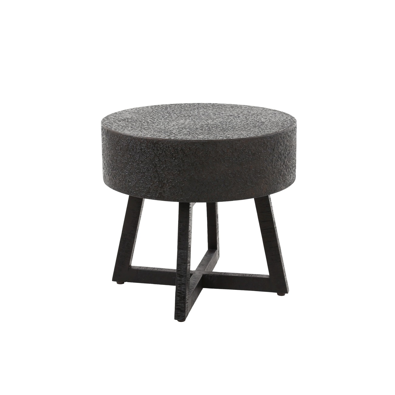 Couchtisch Bignay - Metall, Finish in Bronze-Braun,  Ø 50 cm