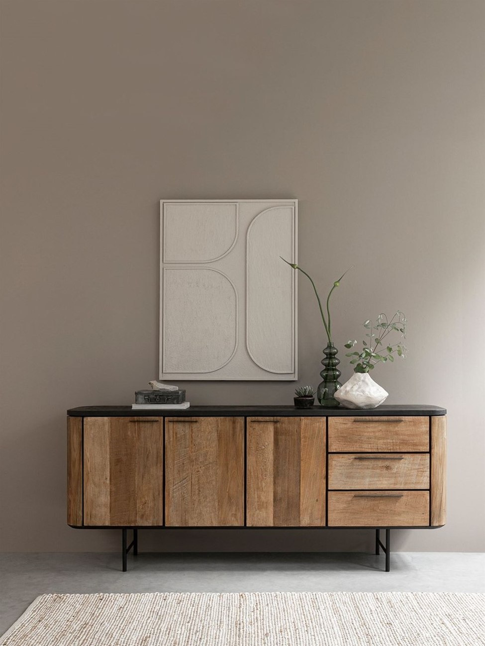 Sideboard Soho aus recyceltem Teakholz, 200 cm