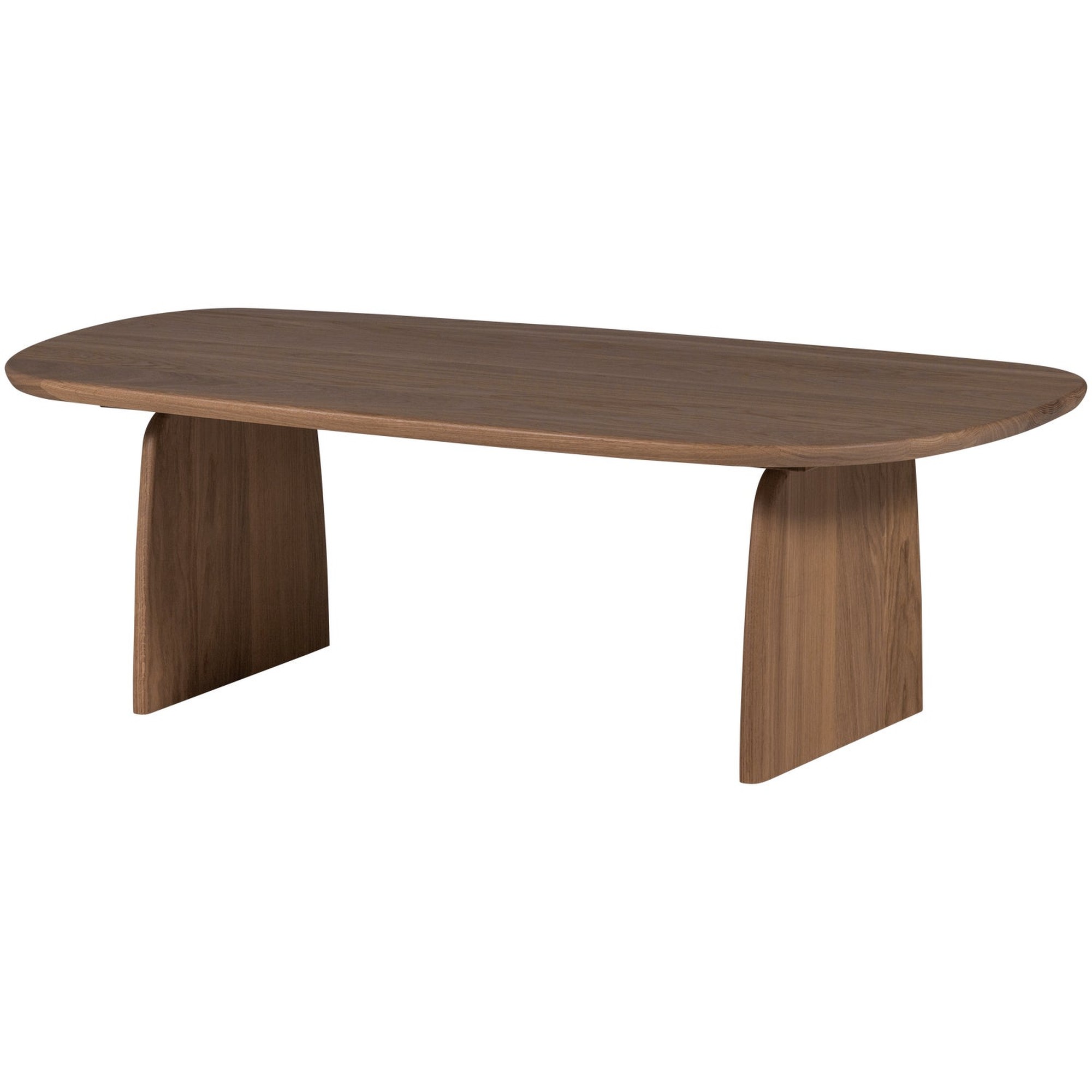 Couchtisch Tablo aus Eiche [FSC] in Braun - organisch geformter Holztisch, 110 x 60 cm