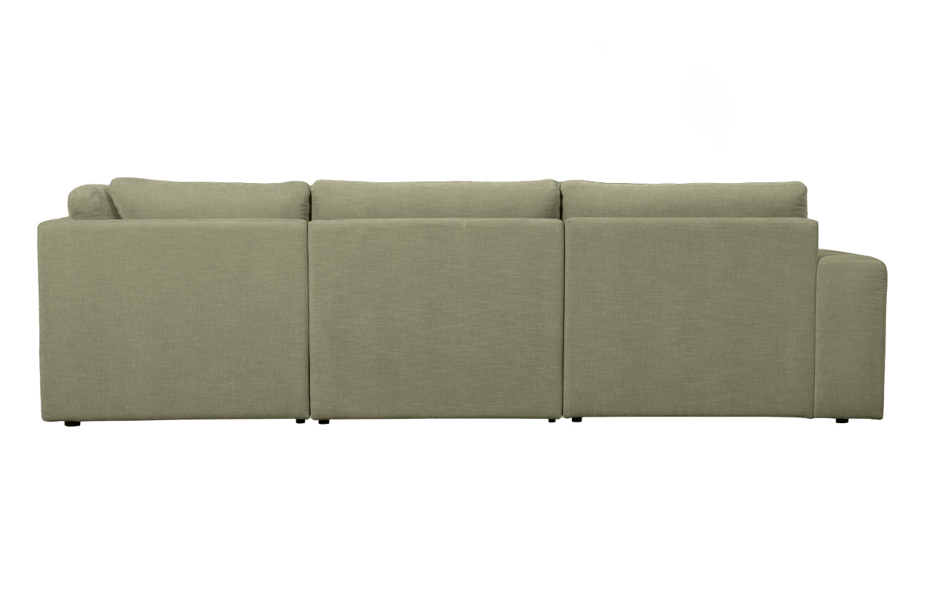 Ecksofa Family aus Webstoff Rechts, Grün