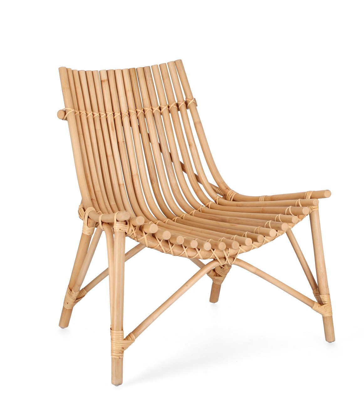 Sessel Menendez aus Rattan, Natur