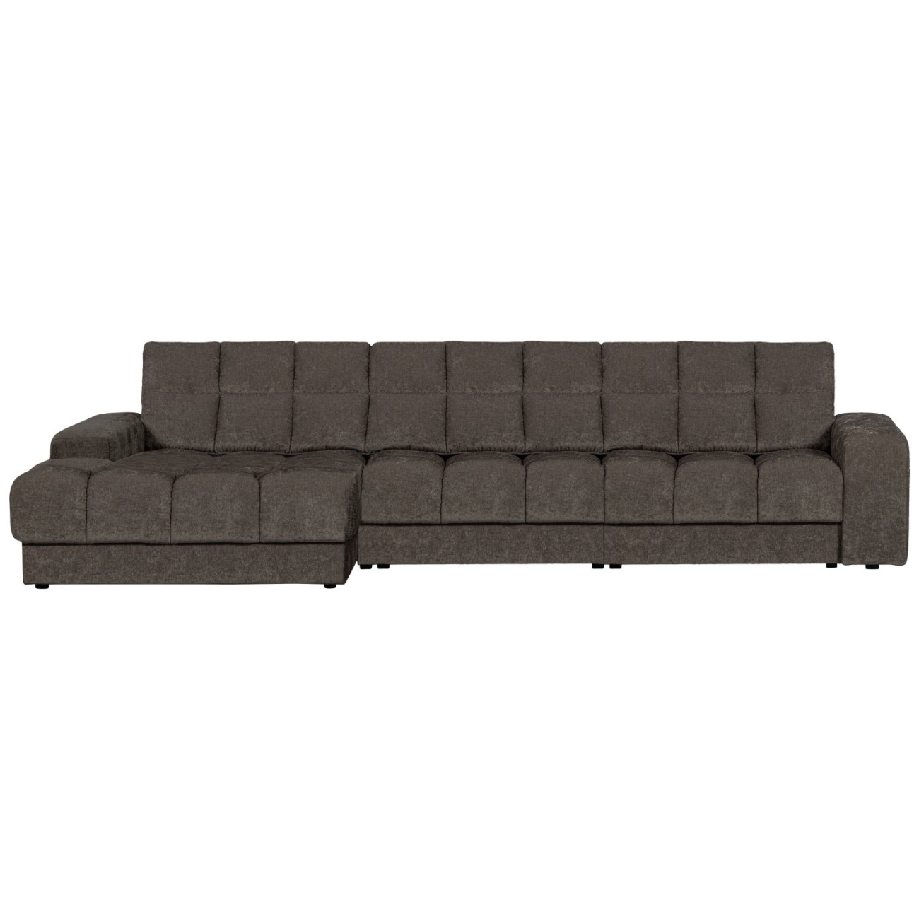 Chaiselongue Date aus Webstoff Links, Grau