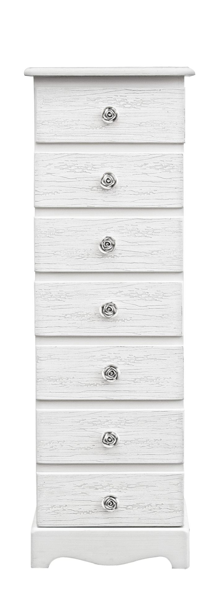 Kommode Blanc aus MDF Cubic, 7 Schubladen