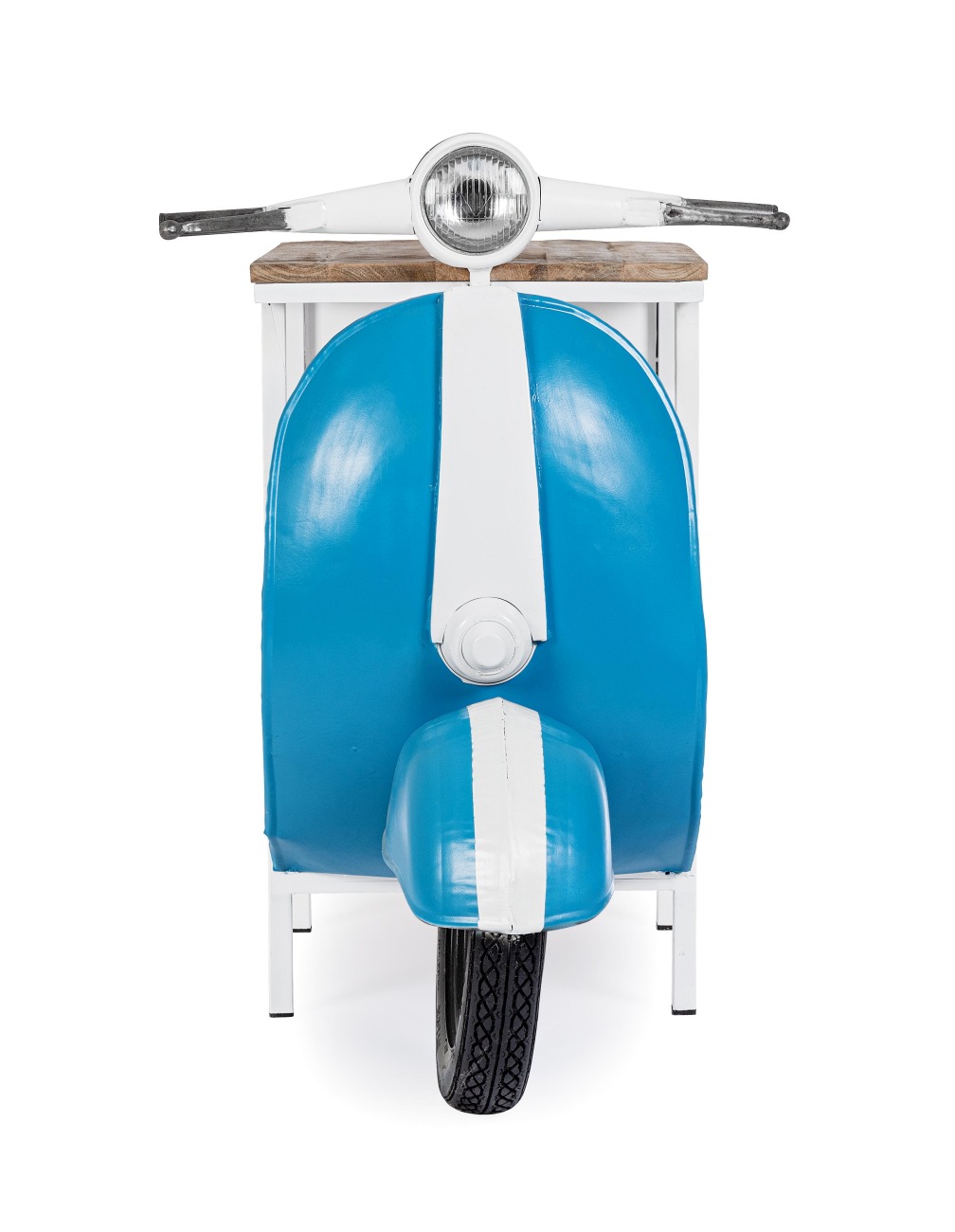 Regal Vespa aus Metall, Blau