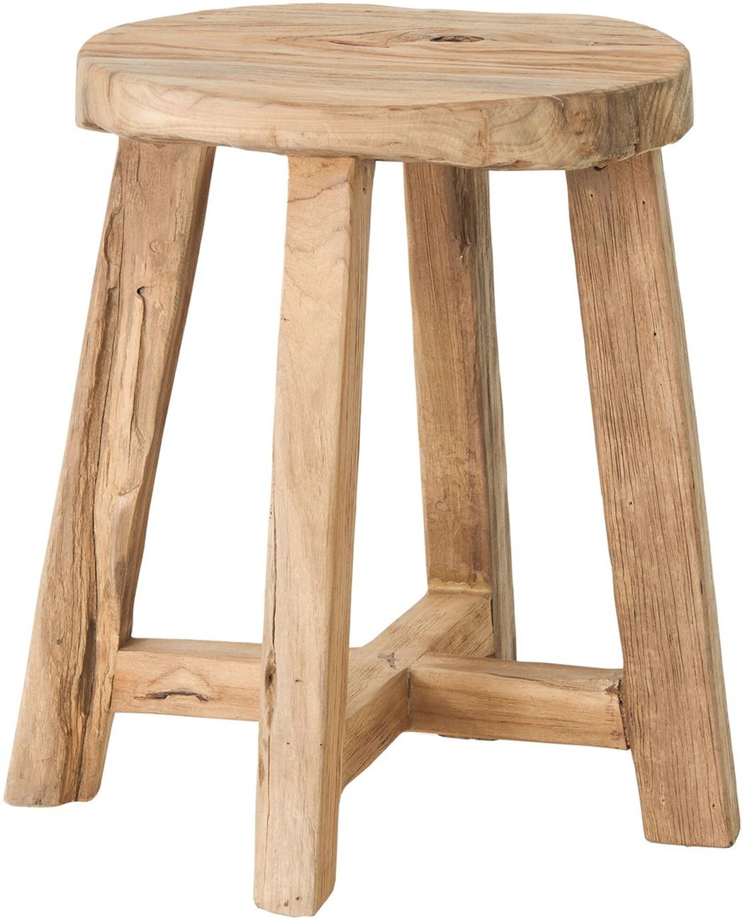 Hocker Gio aus Teakholz, Natur