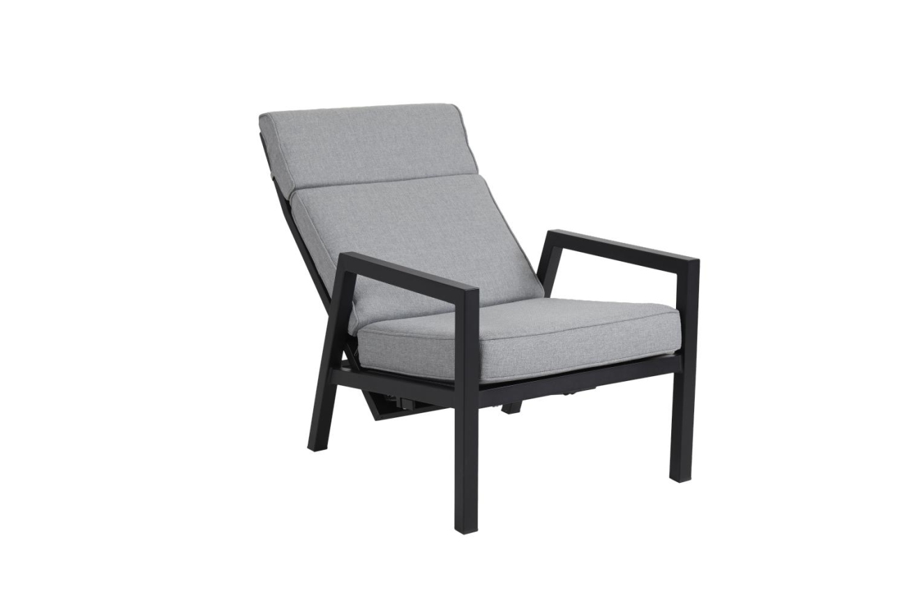 Gartensessel Belfort mit Kissen, Schwarz