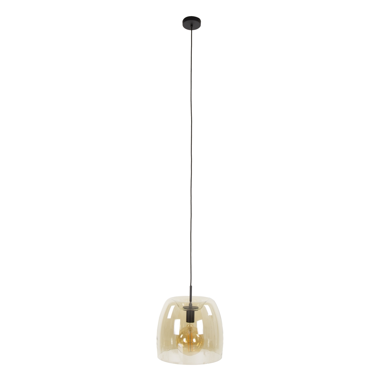 Hängeleuchte Kupenac - Bernsteinglas, Ø 35 cm, inkl. LED
