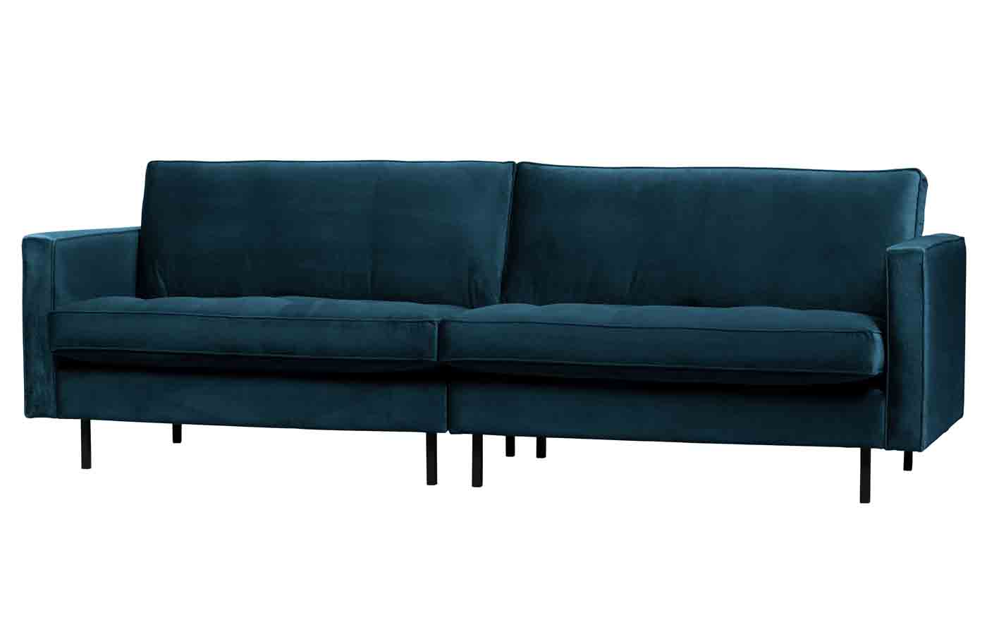 Sofa Rodeo Classic 3 Sitzer Samt, Blau