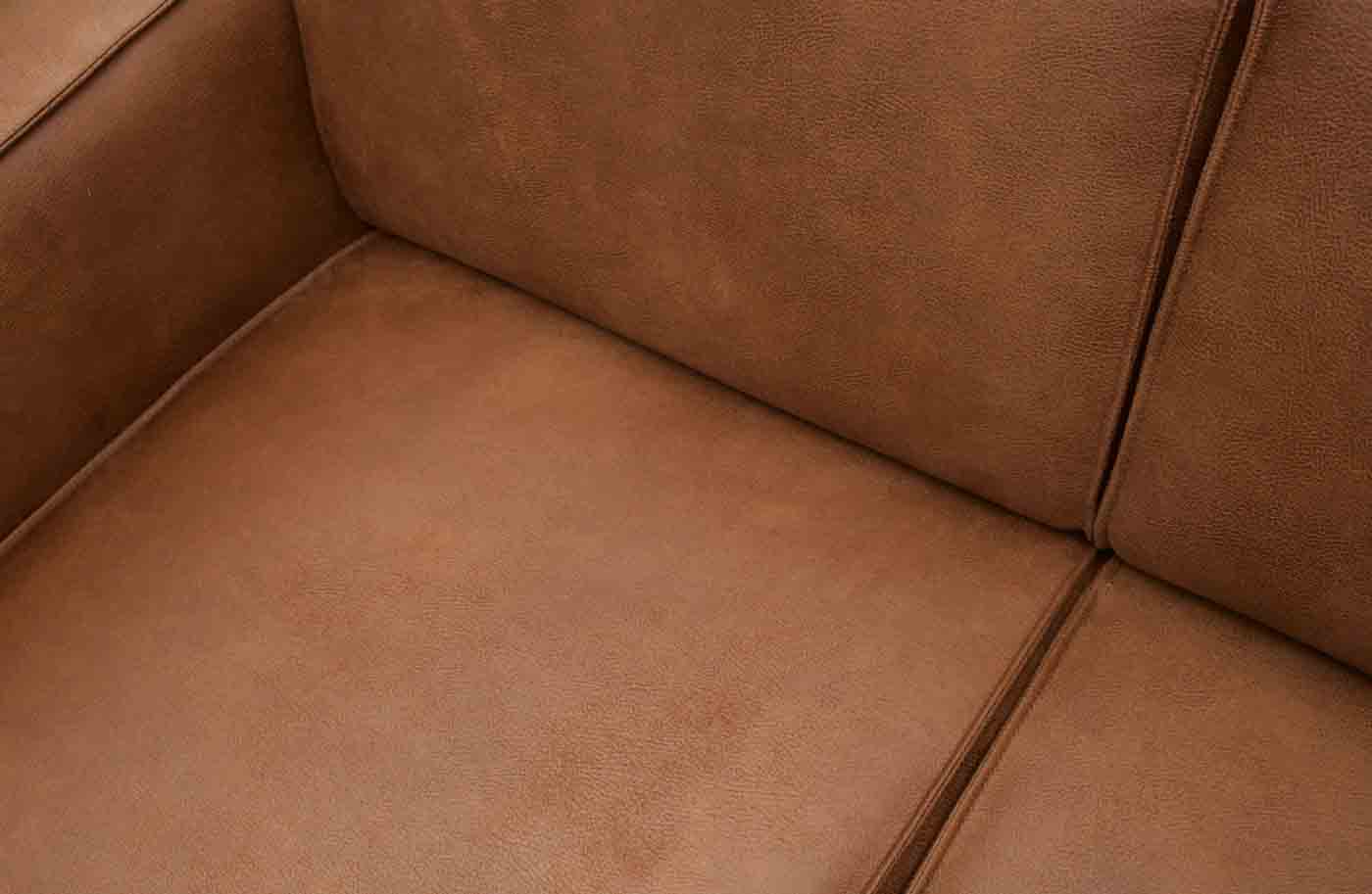 Bigsofa Statement Lederoptik, 280cm Cognac