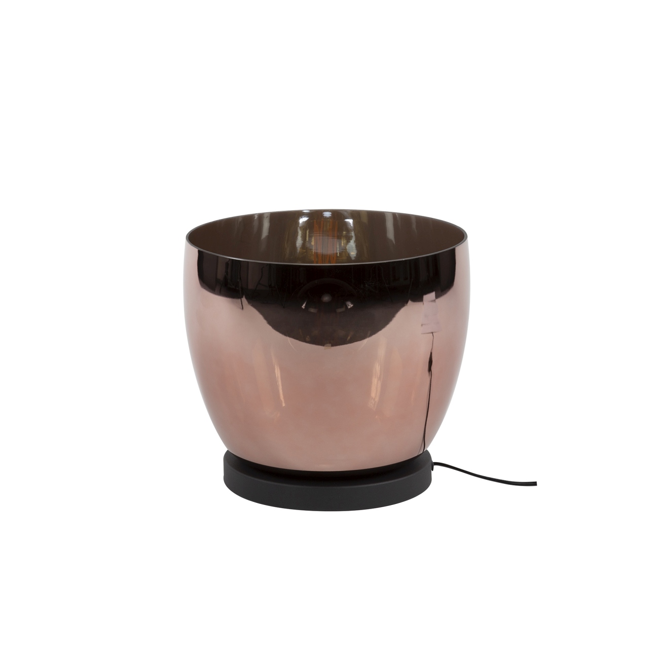 Tischleuchte Vasika - Kupferglas, inkl. LED, Ø 29 cm