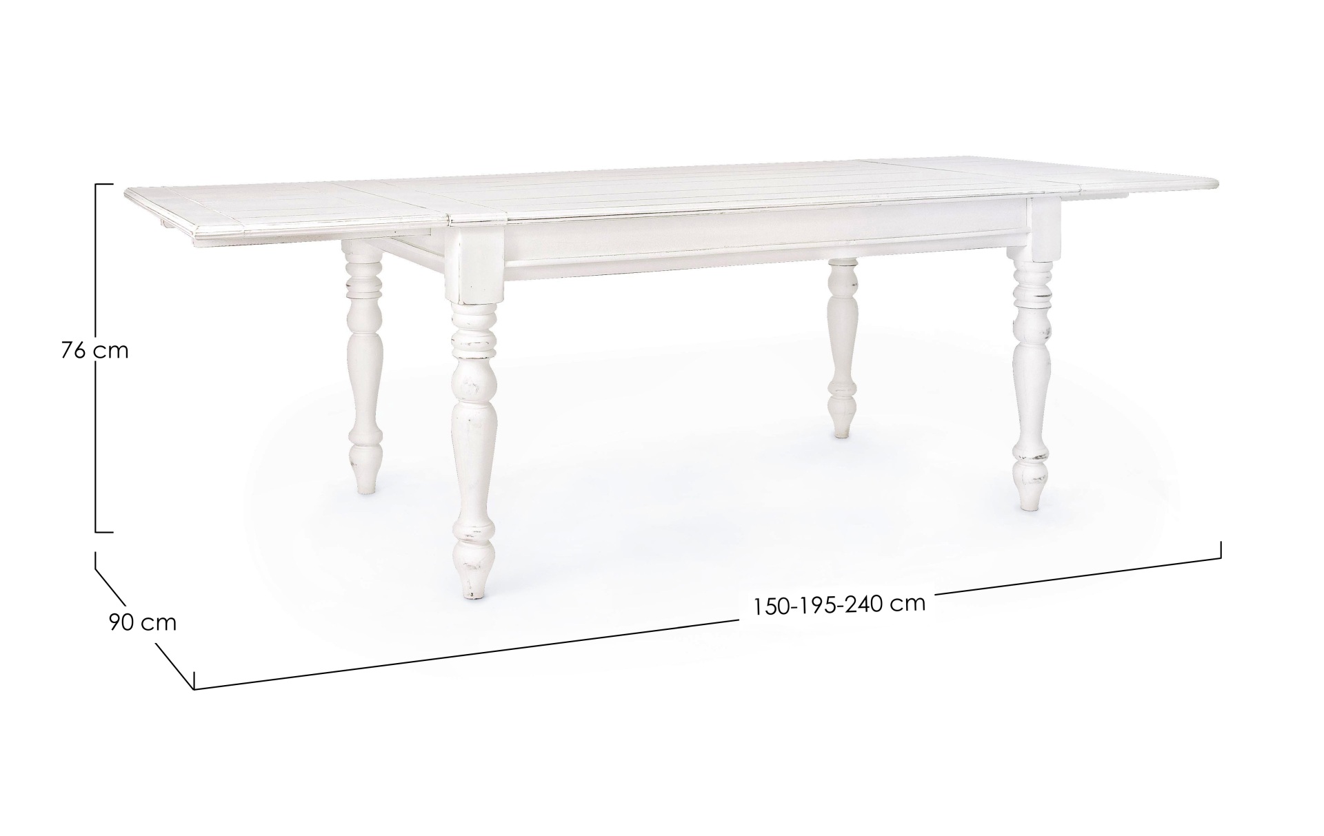 Ausziehtisch Colette aus Mangoholz, 150-240 cm
