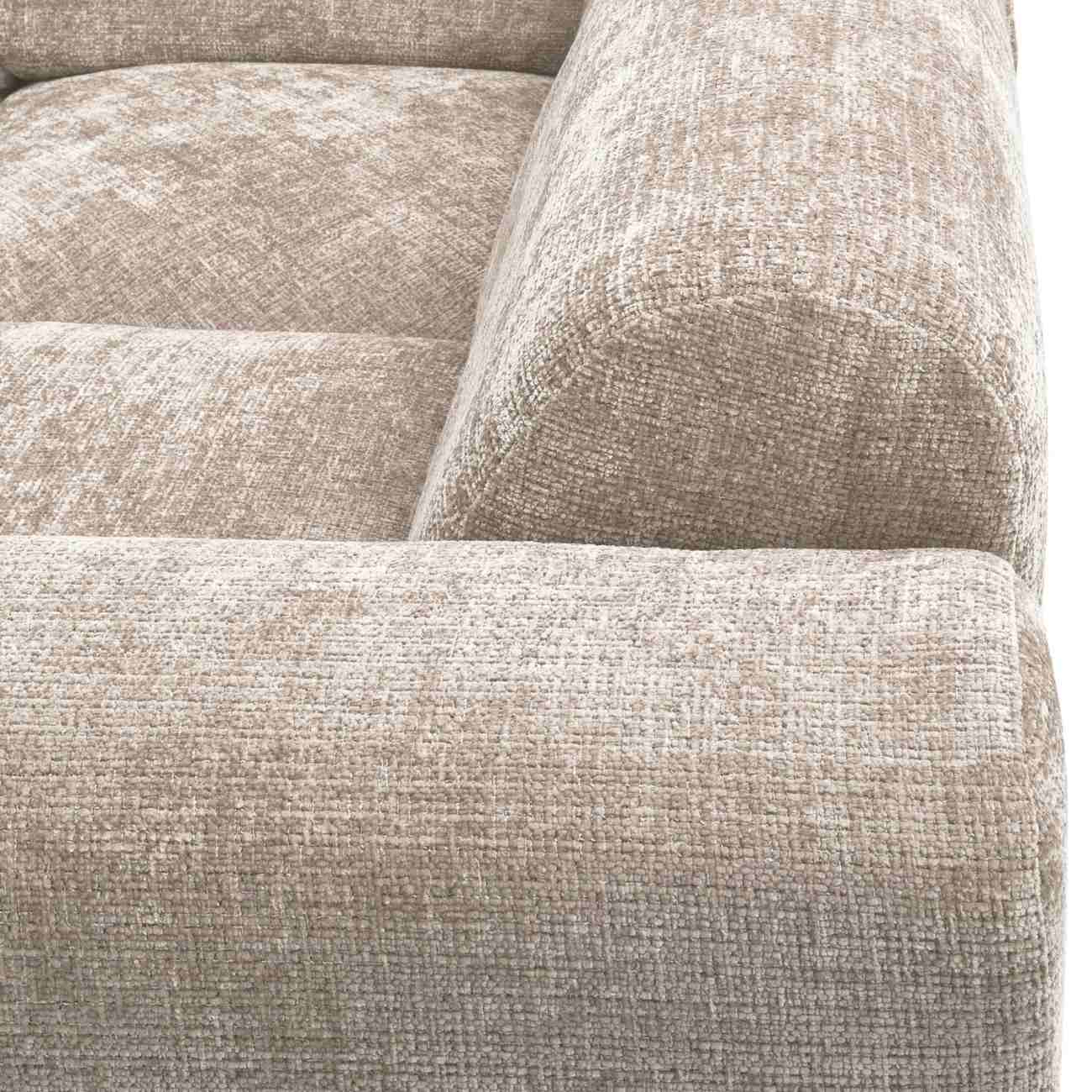 Ecksofa Cloud aus Chenille-Stoff Rechts, Natur