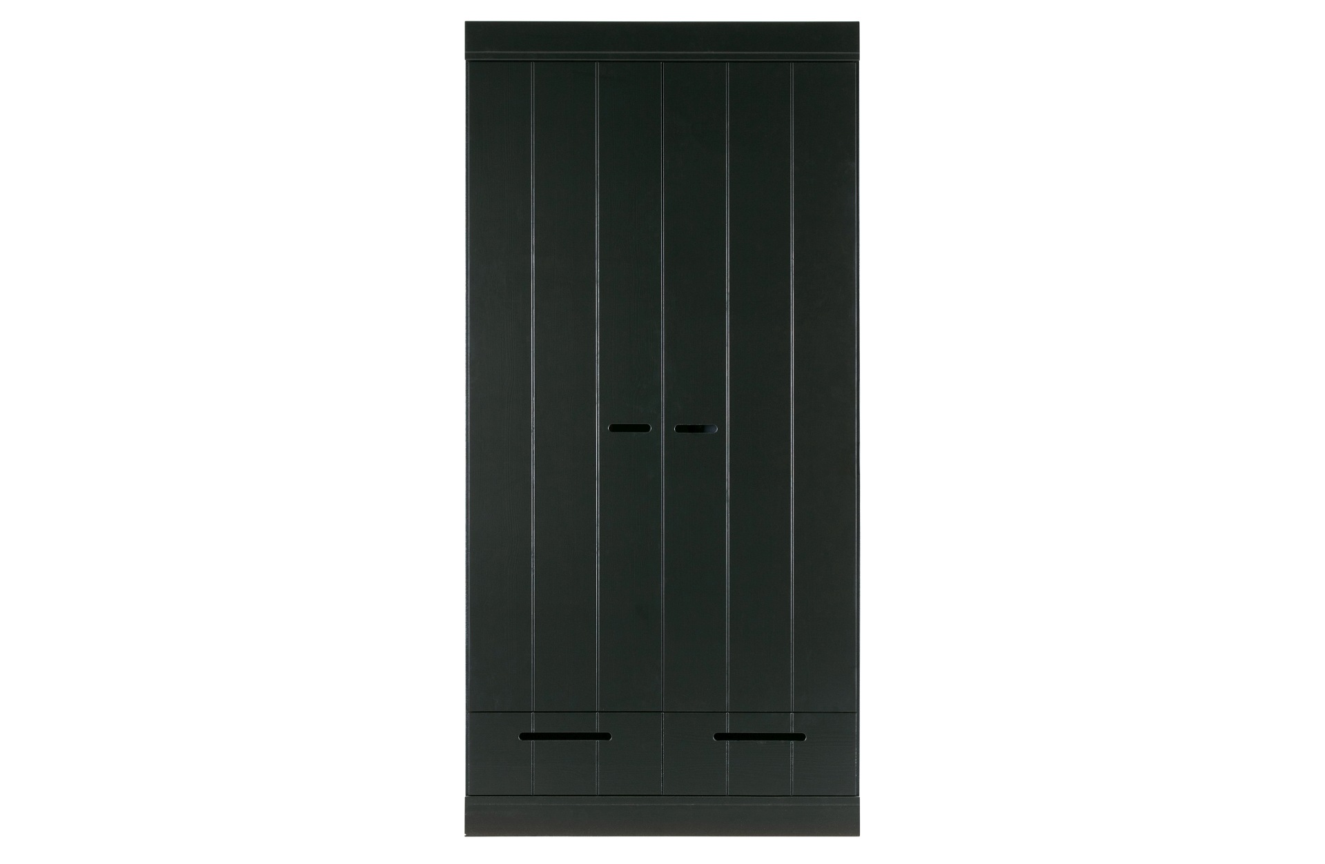 Kleiderschrank Connect mit Schubladen, Schwarz