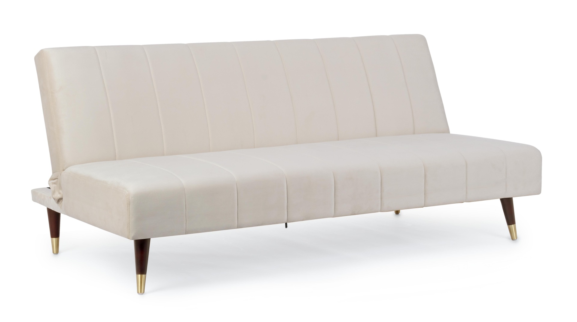 Schlafsofa Alma aus Samt, Beige