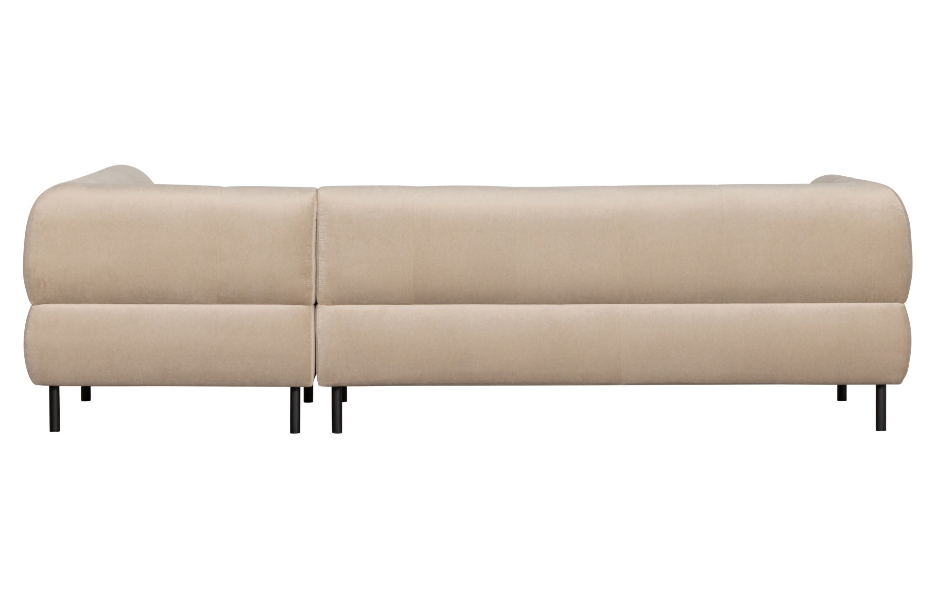 Ecksofa Lloyd mit Samtbezug, Rechts, Sand