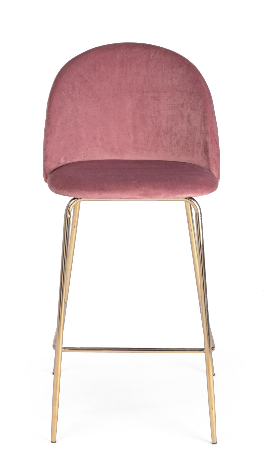 Barhocker Carry aus Samt, Rosa