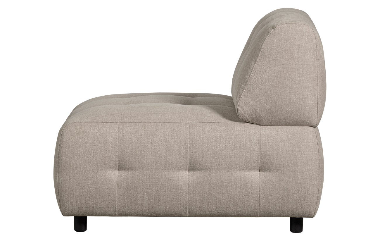 Modulsofa Louis Element aus Flachgewebe, Creme