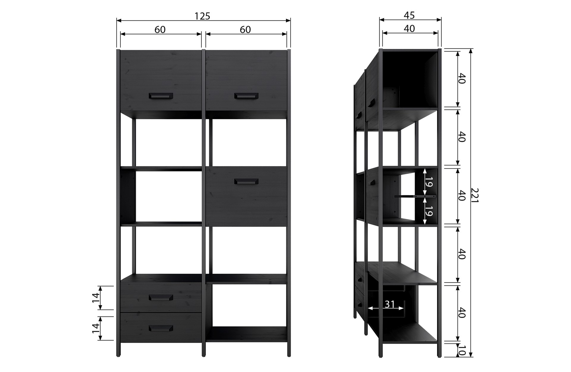 Schrank Legacy, Schwarz