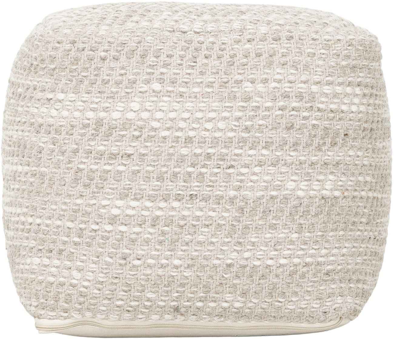 Pouf Asuri aus Stoff, Sand