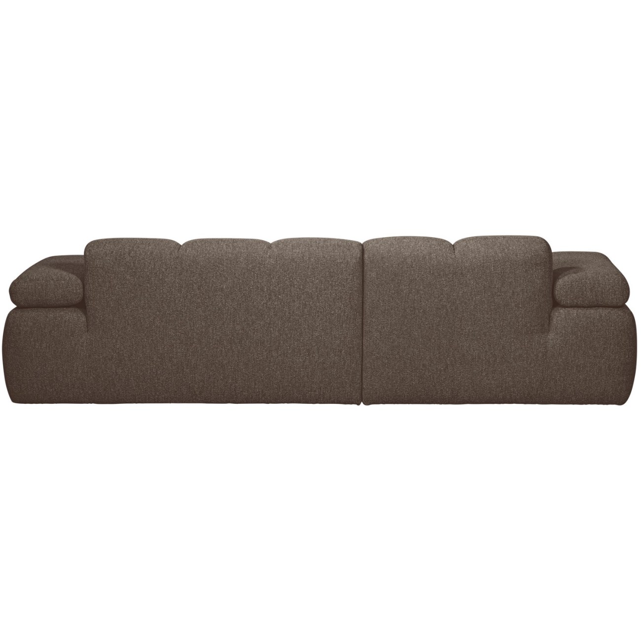 Chaiselongue Mojo aus Boucle-Stoff Links, Braun