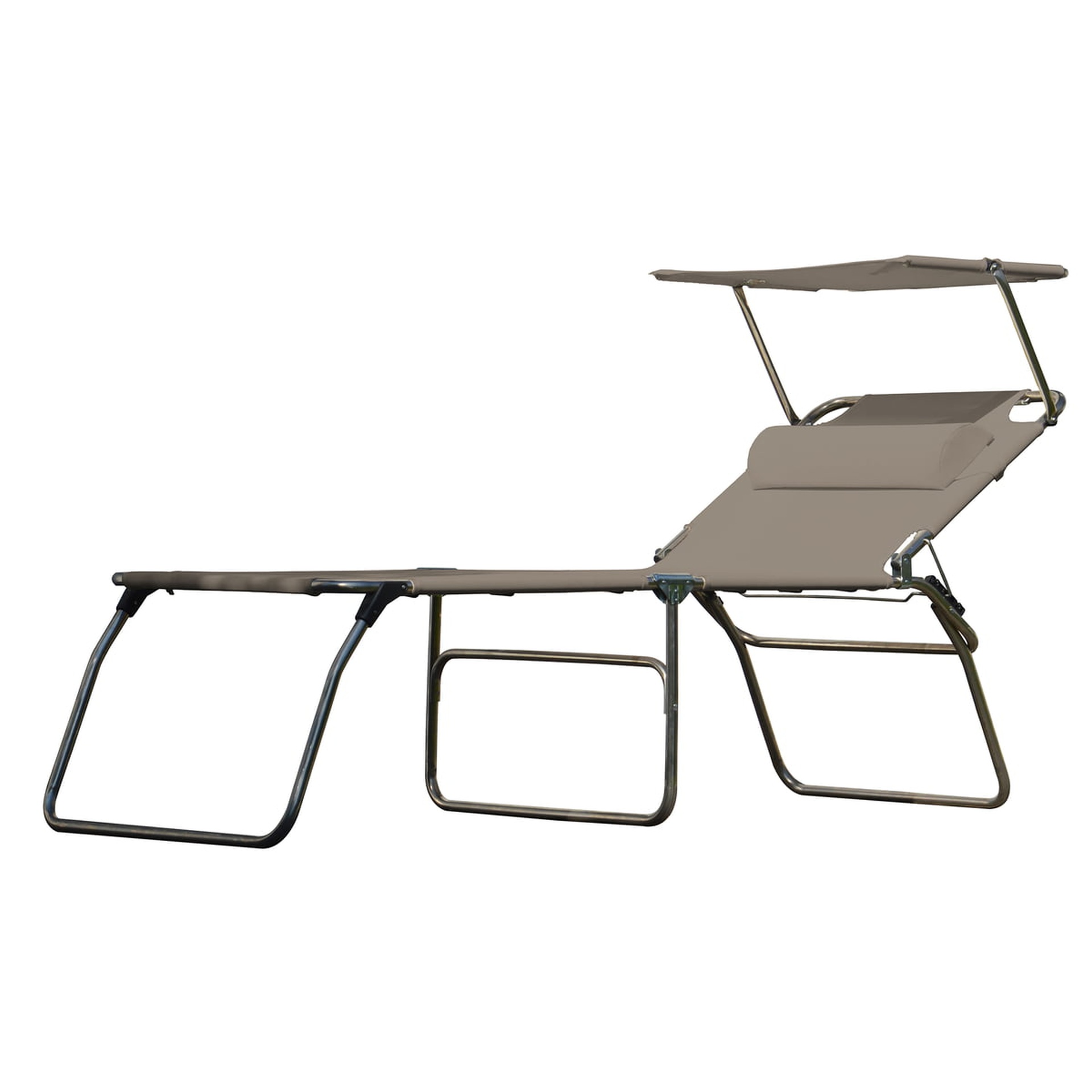 Dreibeinliege Amigo BIG mit Sonnenblende aus Aluminium, Taupe Dreibeinliege Amigo BIG mit Sonnenblende aus Aluminium, Taupe