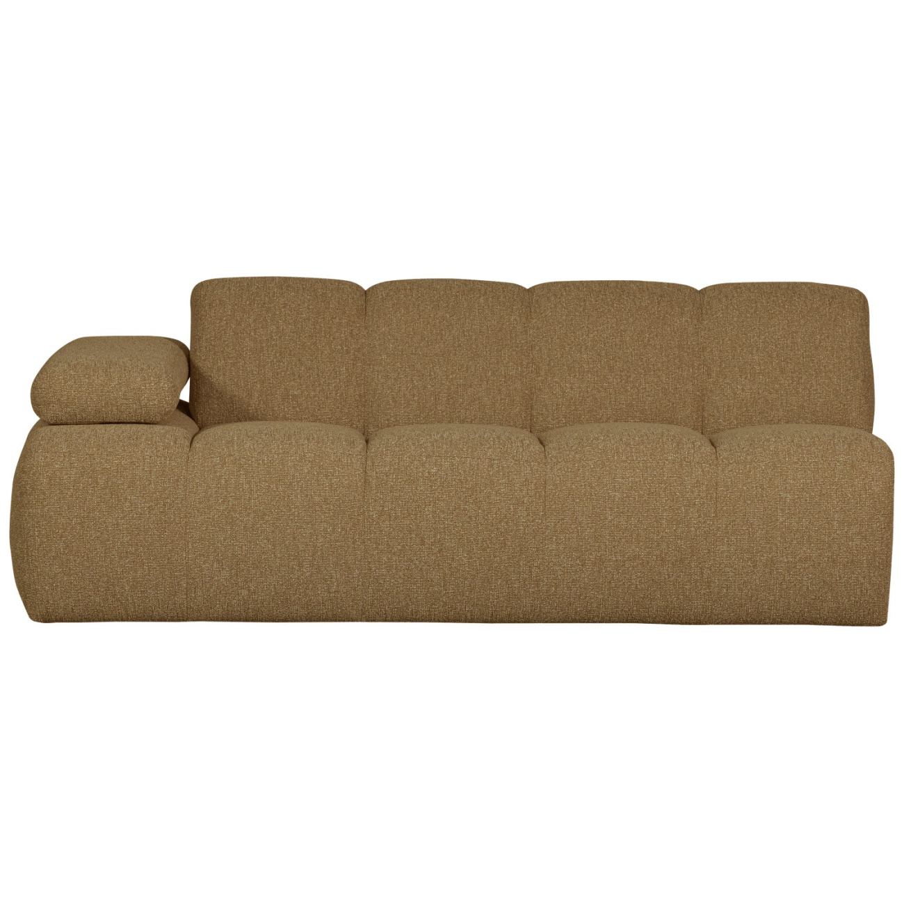 Modulsofa Mojo Boucle 2er Arm-Links, Gelb/Braun