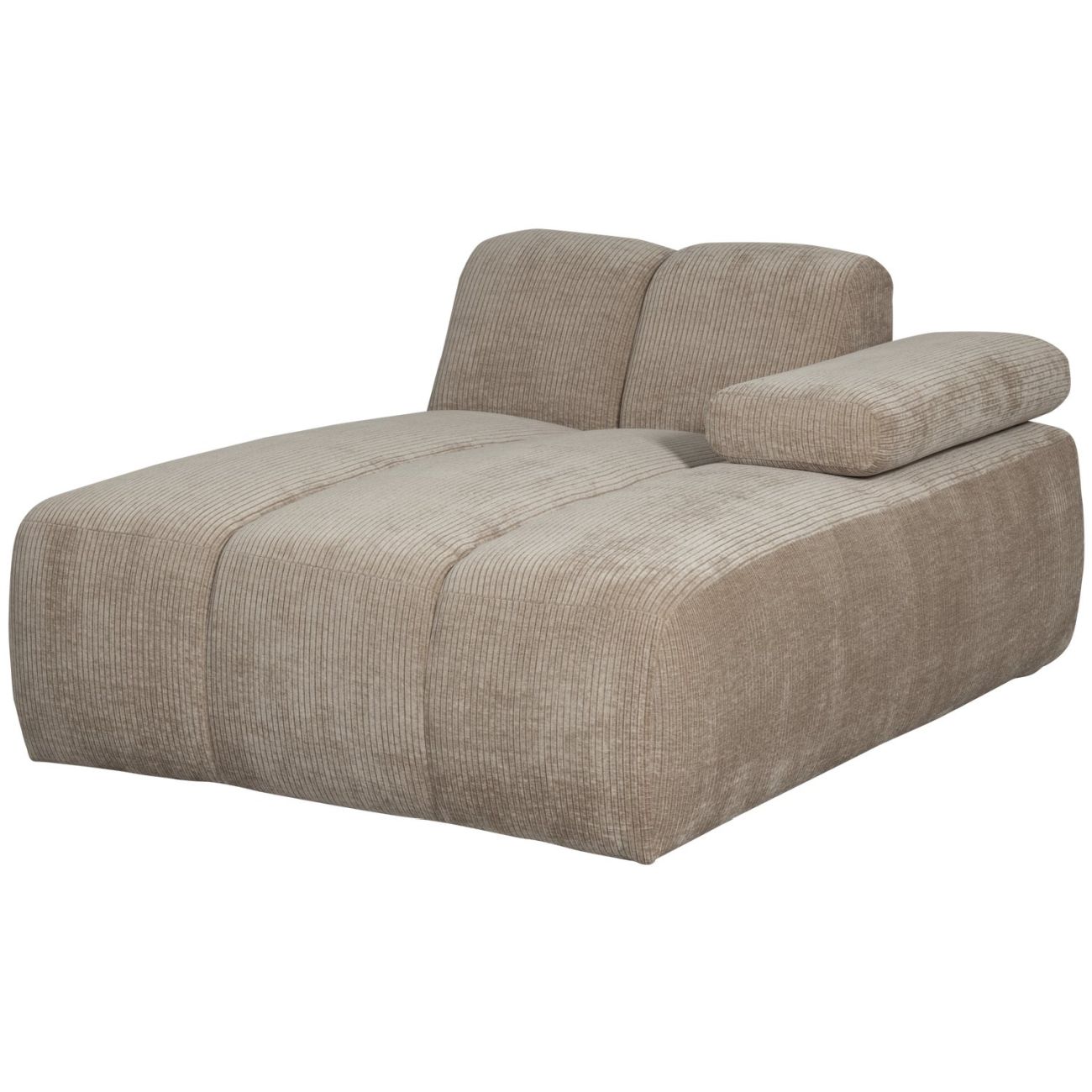 Modulsofa Mojo Flachcord Chaiselongue-Rechts, Sand