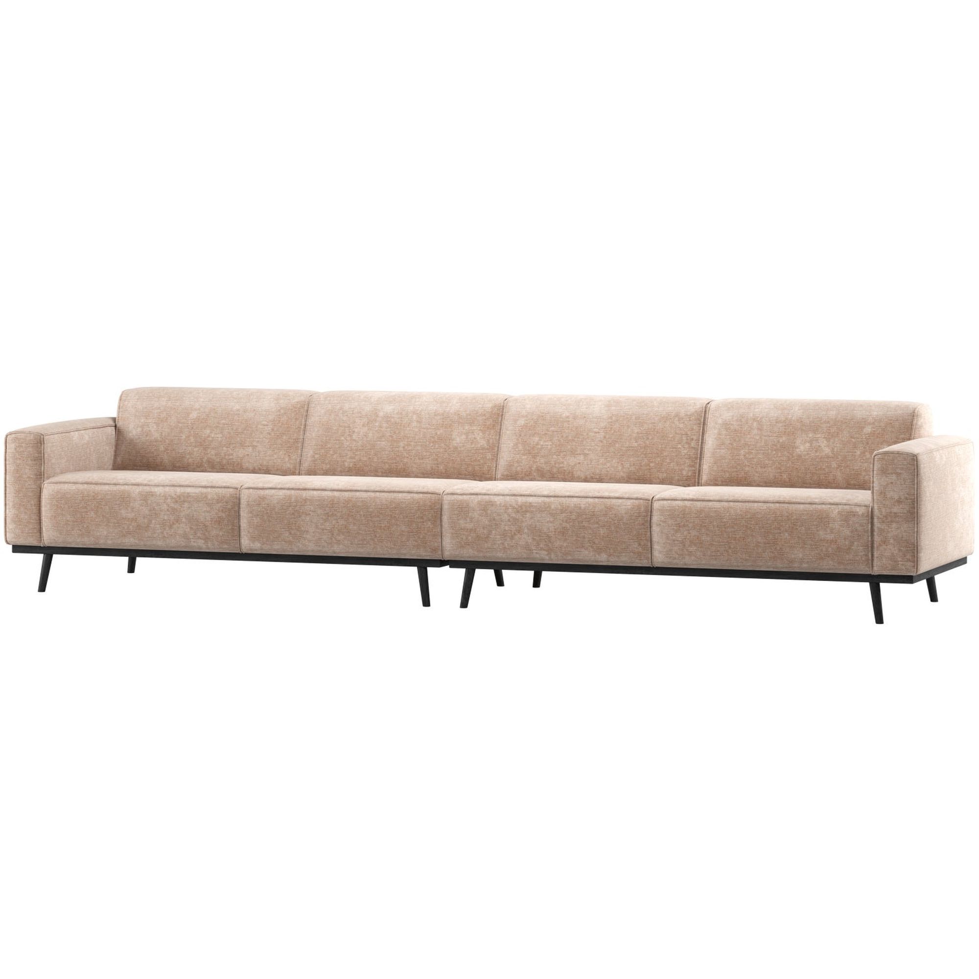 Sofa Statement 6-Sitzer 372 cm - Chenille-Samt, Natur