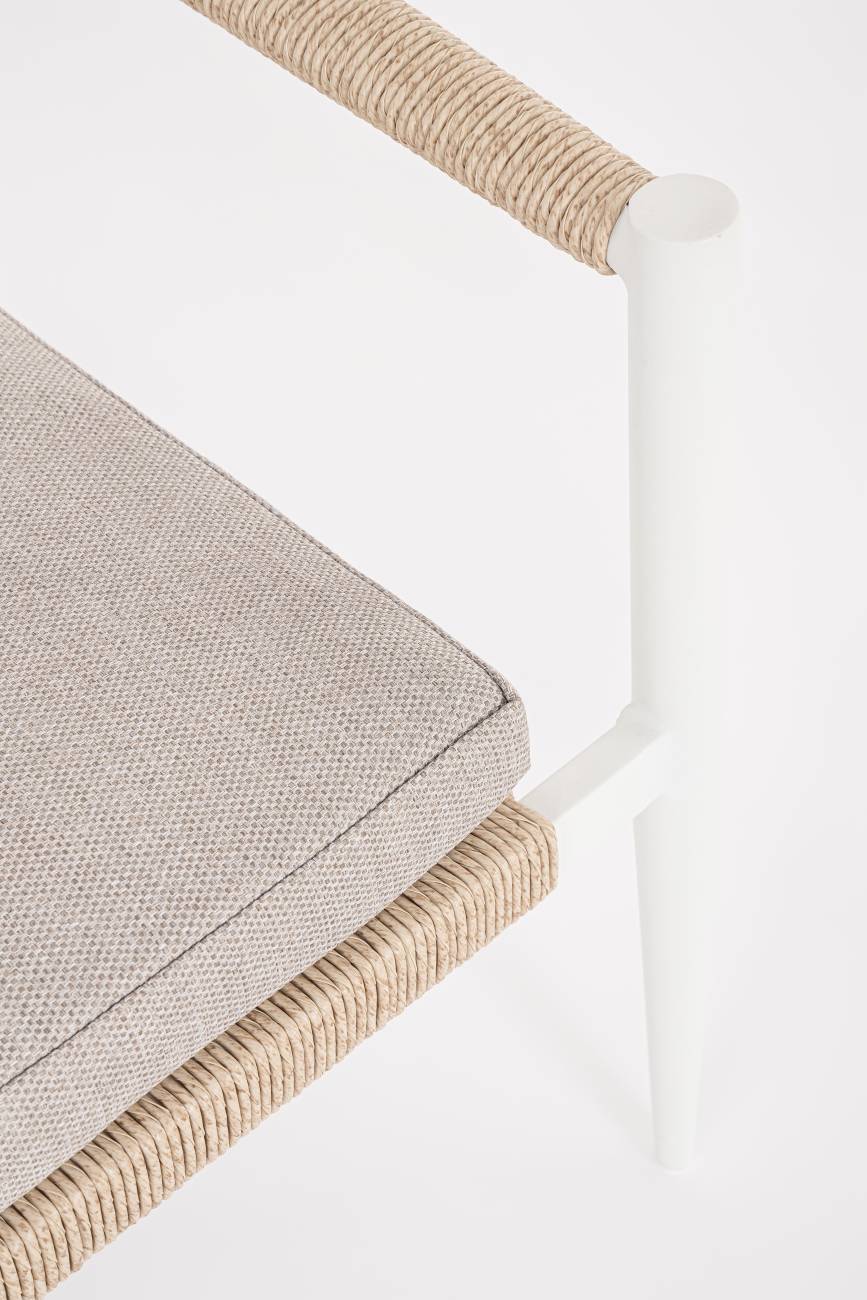 Garten-Set Jandia 4er Gruppe, Weiß / Beige