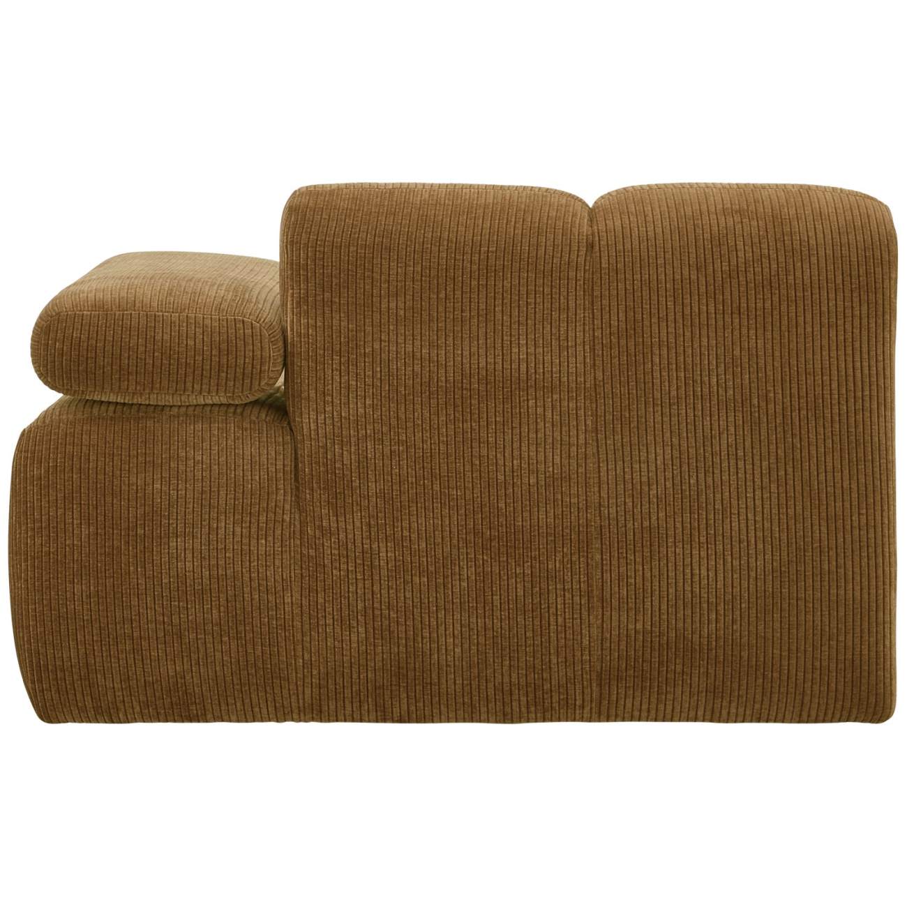 Modulsofa Mojo Flachcord 1er Arm-Rechts, Honiggelb