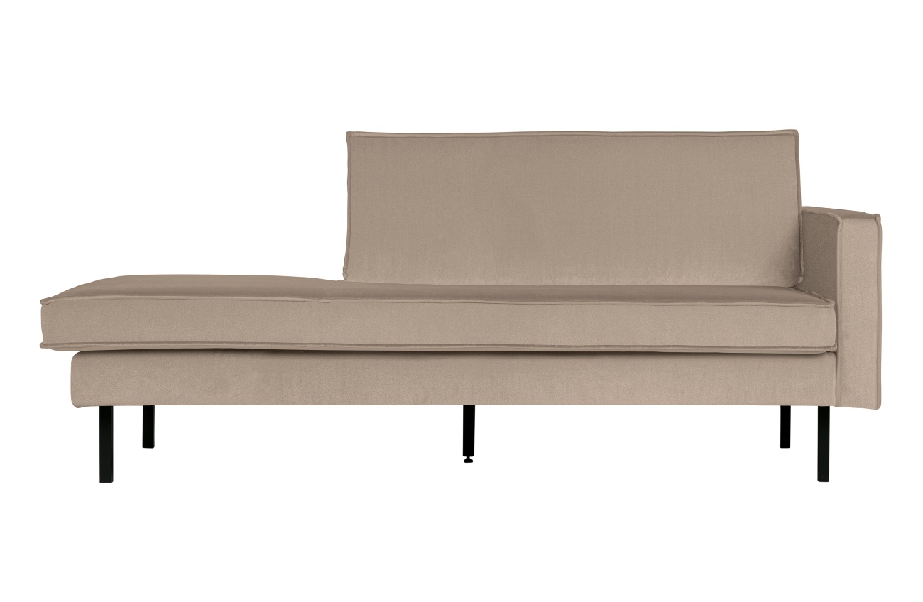 Recamiere Rodeo Daybed Samt rechts, Kaki