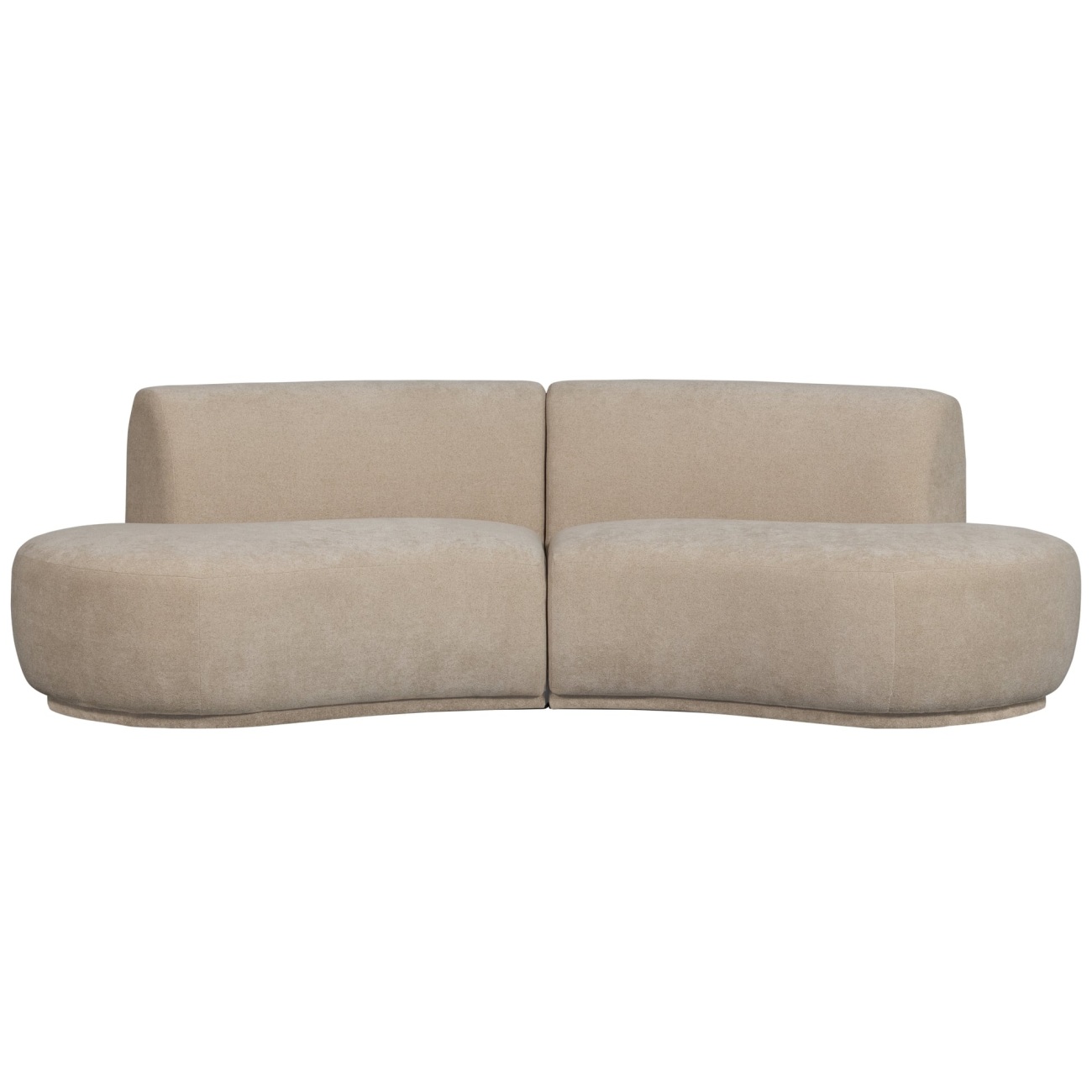 Ecksofa Batavier aus Webstoff, Natur