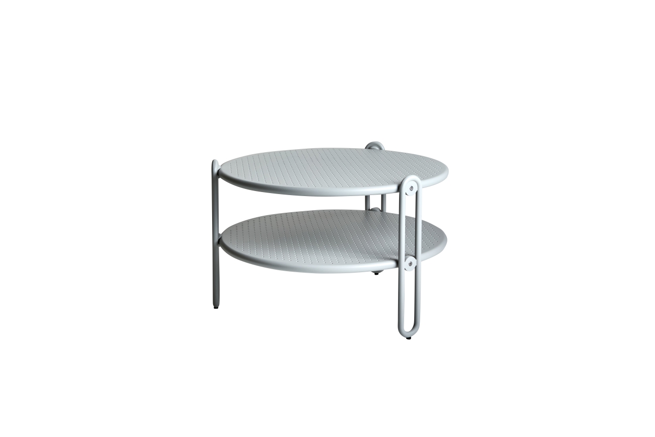 Gartencouchtisch Blixt Ø 65 cm, Hellgrau