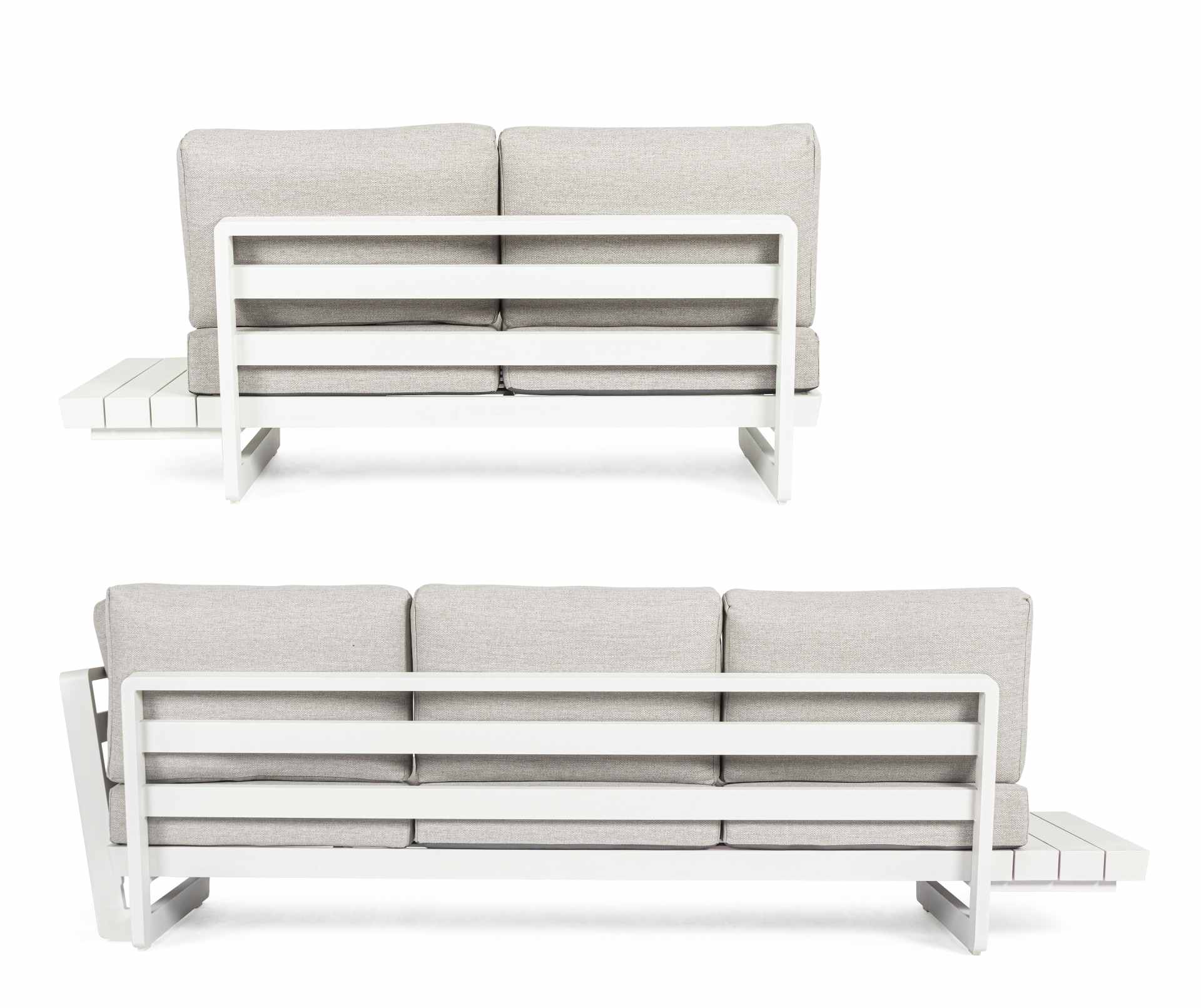 Ecksofa Infinity mit Kissen, Weiß