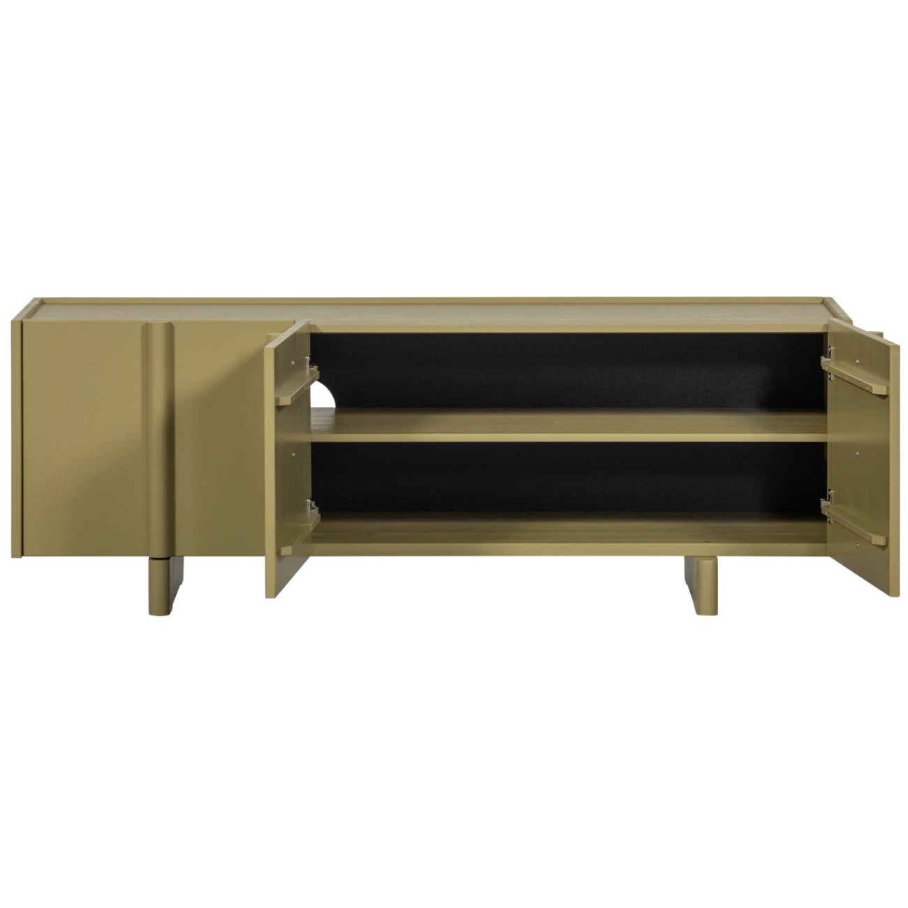 TV-Board Basu aus Kiefernholz 152 cm, Olive