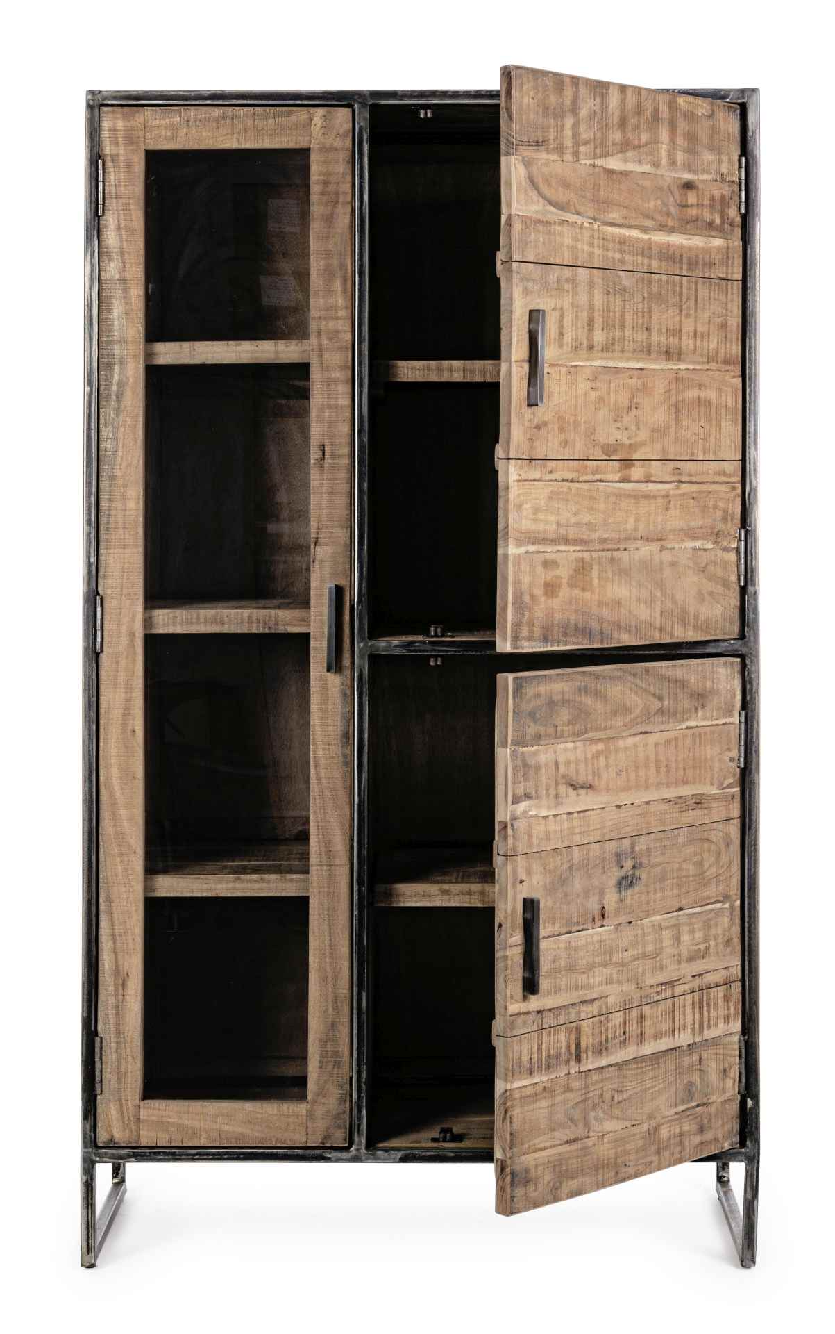 Highboard Elmer aus Akazienholz, 3 Türen