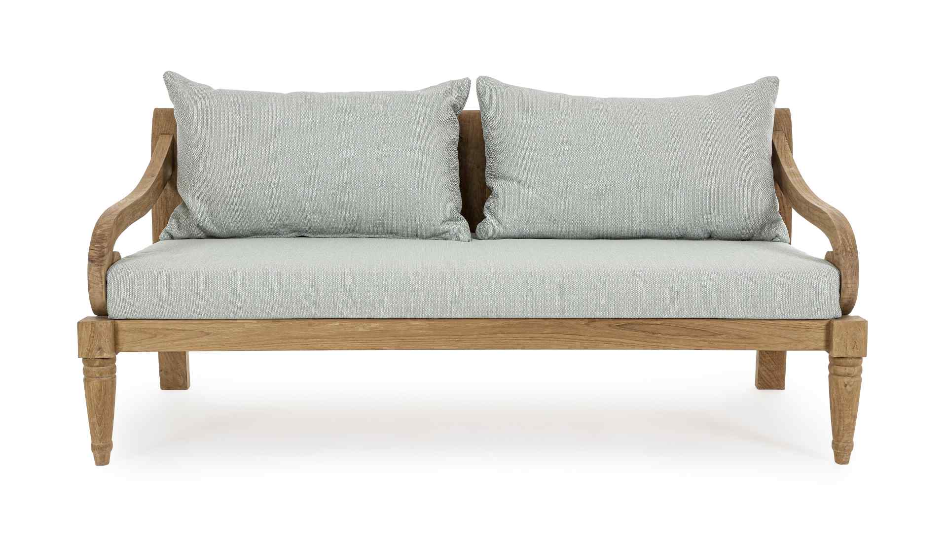 Gartensofa Karuba aus Teakholz, Aqua