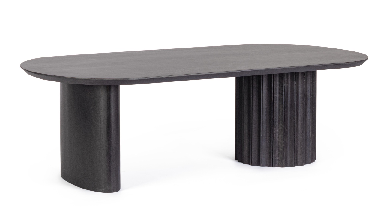 Couchtisch Orissa aus Mangoholz 130 cm, Schwarz