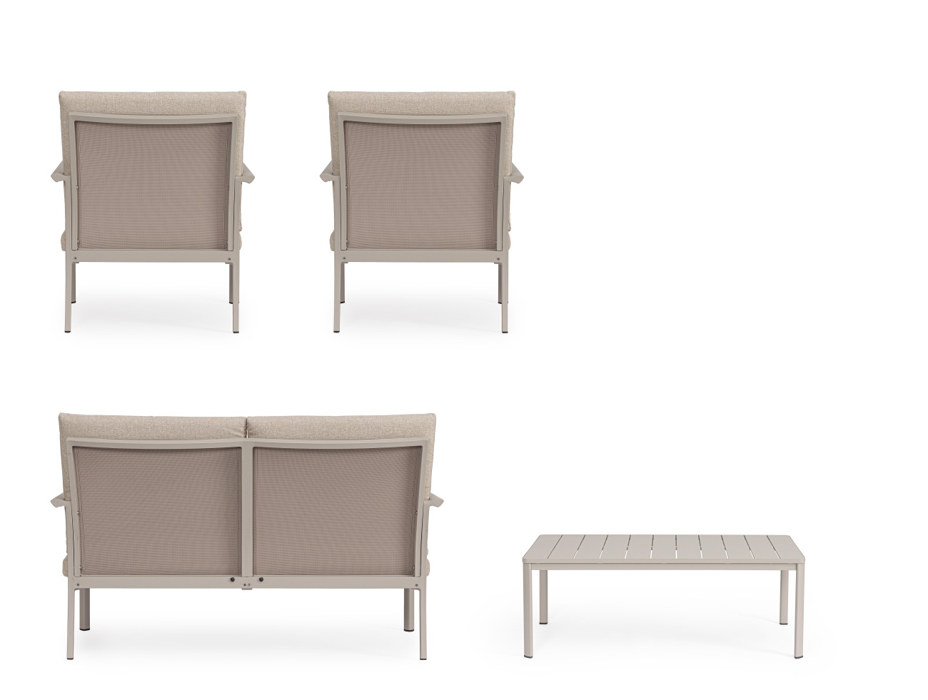 Garten-Set Konnor 4er Gruppe, Rastin