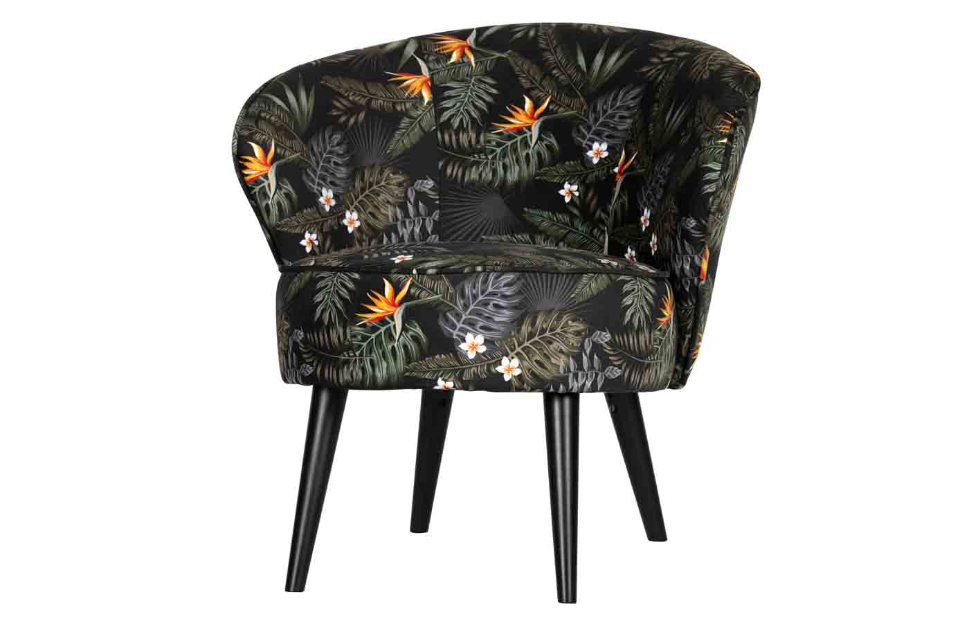 Sessel BO Samt, Blumen Print