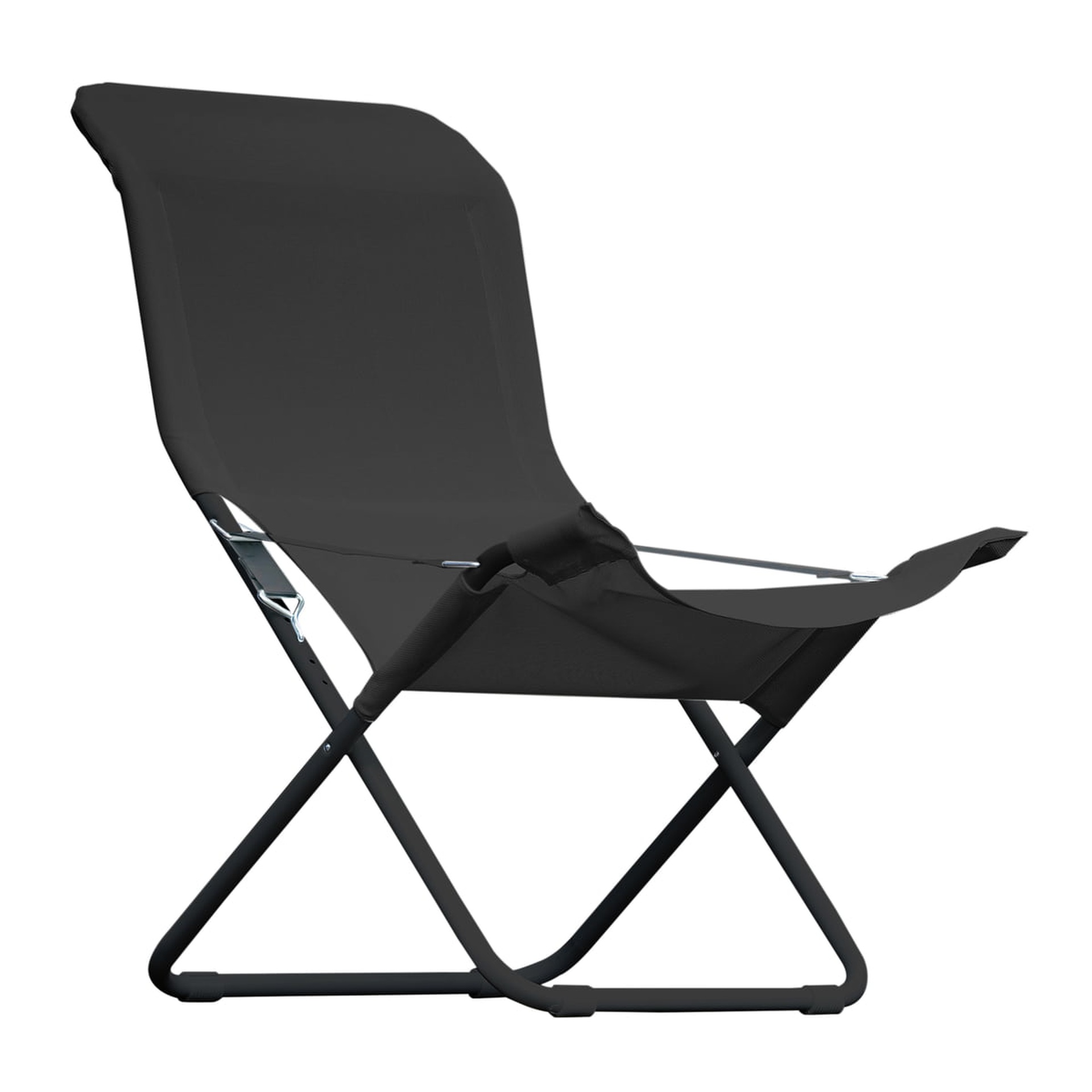 Sessel Fiesta aus schwarzem Aluminium, Schwarz Sessel Fiesta aus schwarzem Aluminium, Schwarz
