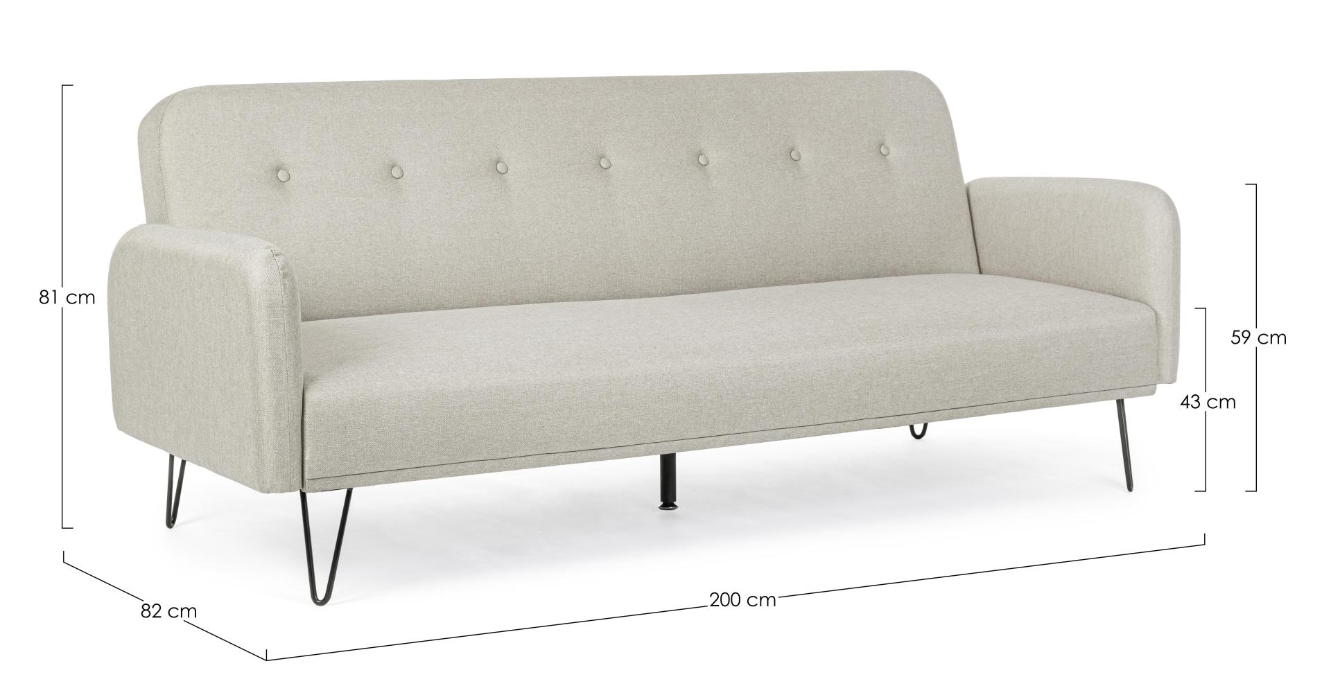 Schlafsofa Bridjet mit Stoff-Bezug, Beige