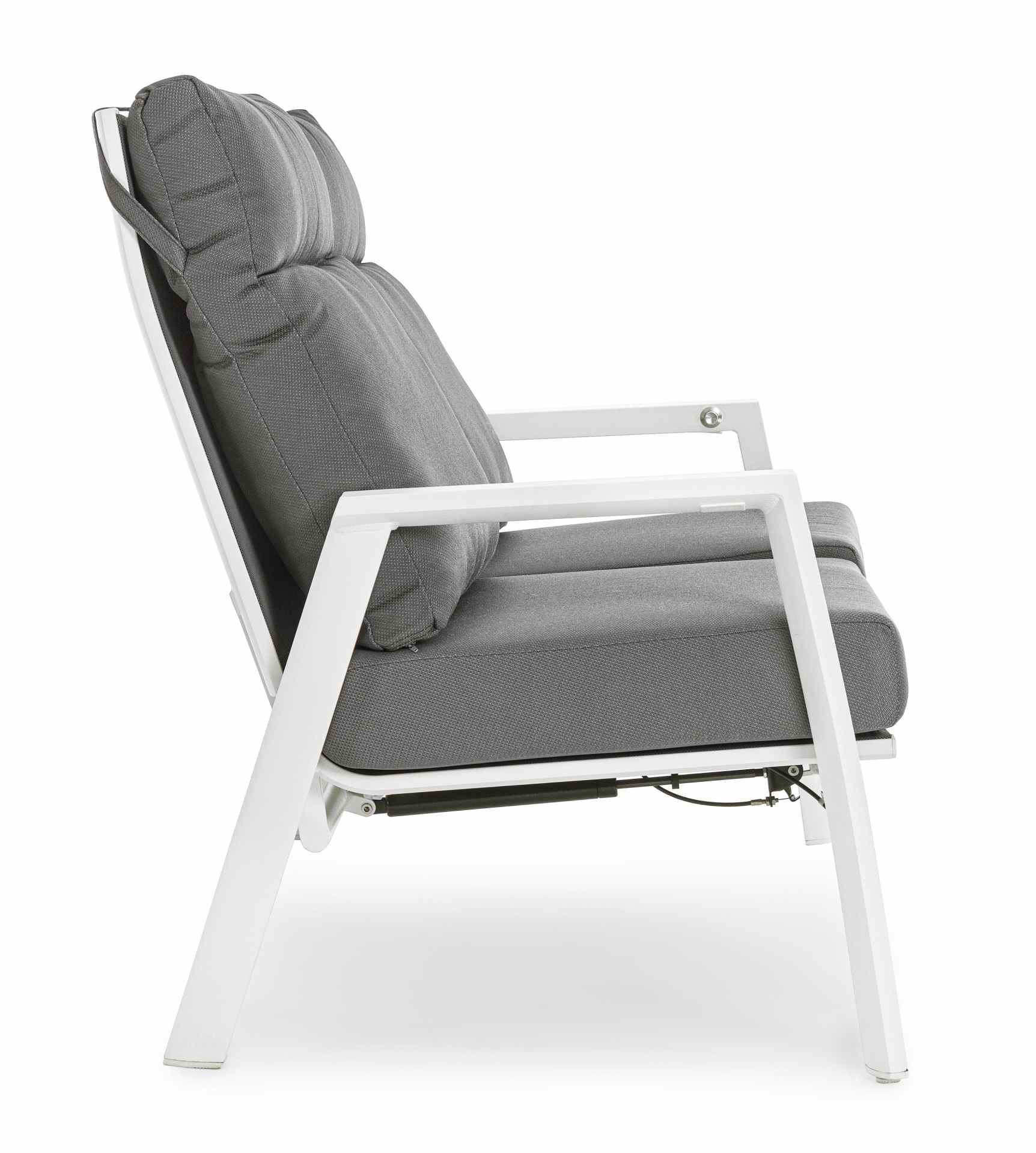 Gartensofa Kledi aus Aluminium, Weiß