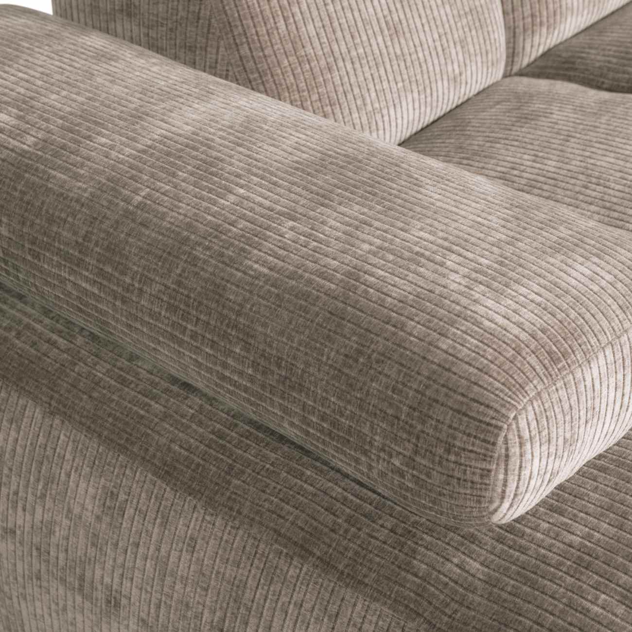 Chaiselongue Mojo aus Flachcord Links, Dunkelsand